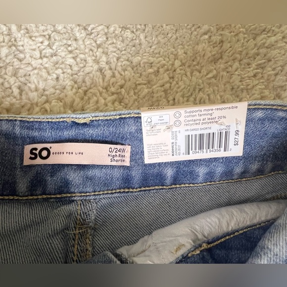 Juniors size 0 So High Rise Shortie Jean Shorts NWT - Picture 4 of 5